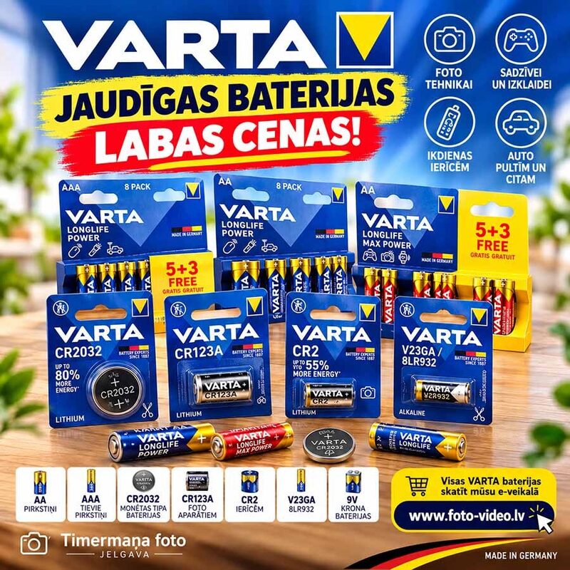 Jaudīgas baterijas. Labas cenas!