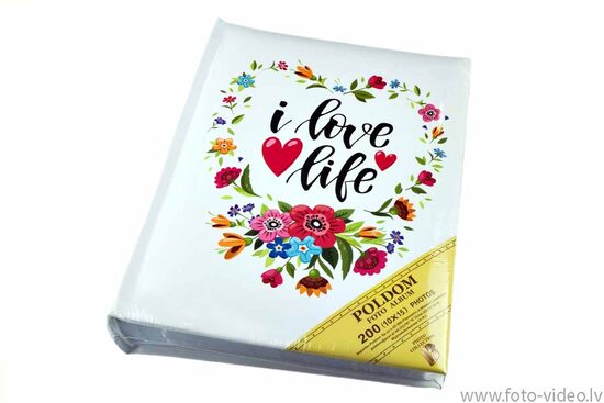 Foto albums 10x15cm 200 bildēm. BB -10x15/200M wh Assort Dena