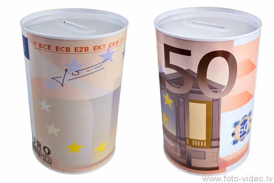 Krājkase 50 euro. 10x14,8cm