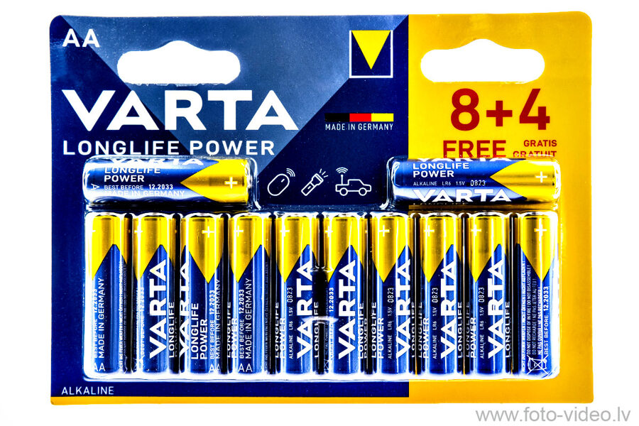 Baterijas Varta AA Longlife Power (12 gab.)