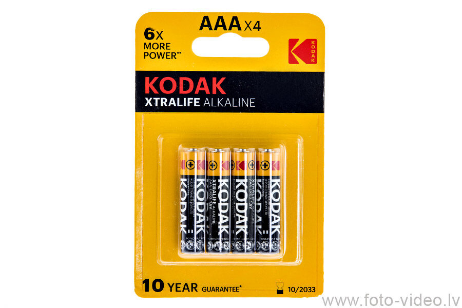 Baterijas Kodak AAA Xtralife Alkaline x 4