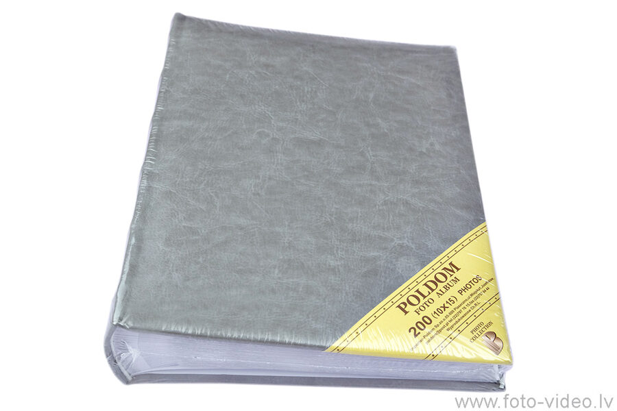 Foto albums 10x15cm 200 bildēm. BB-10x15/200M/wh GR-Plain